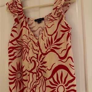 Sanctuary Women's Top with Red and Cream Design